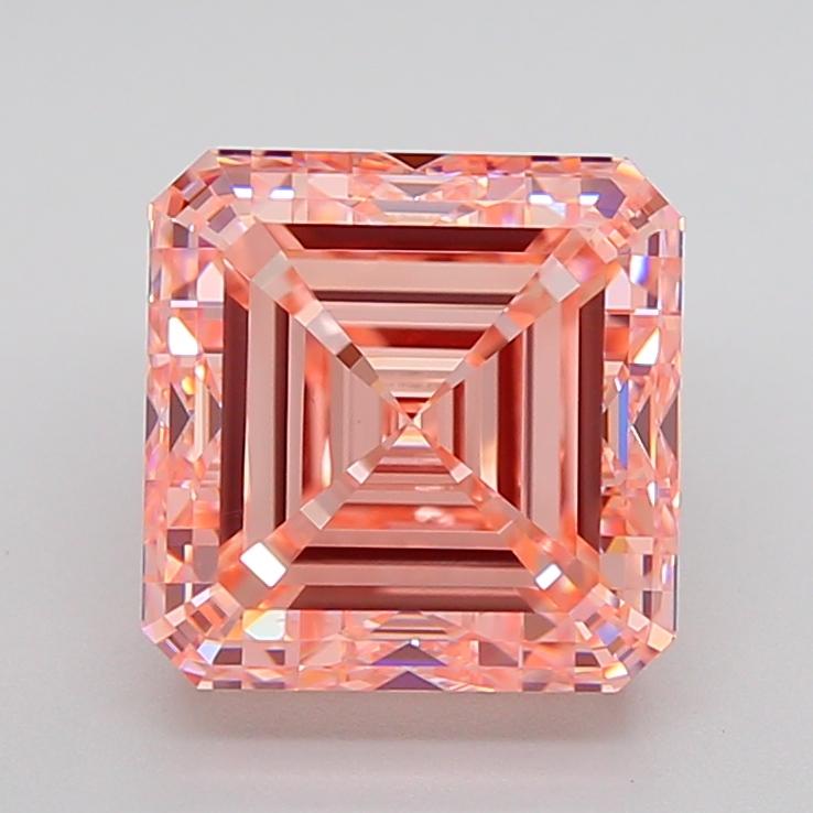 5.01 Ct. Fancy Intense Pink Asscher Lab Grown Diamond