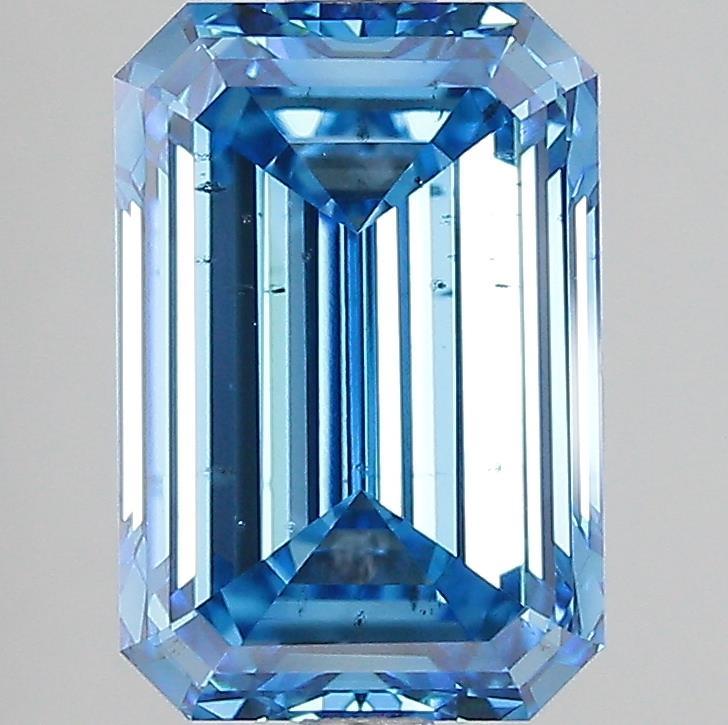 5.42 Ct. Fancy Vivid Blue Emerald Lab Grown Diamond