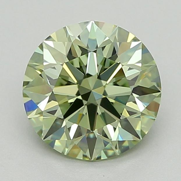 1.06 Ct. Fancy Vivid  Green Round Lab Grown Diamond