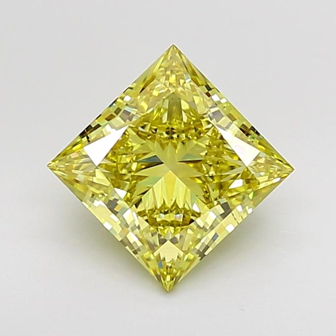 3.01 Ct. Fancy Intense  Yellow Princess Lab Grown Diamond