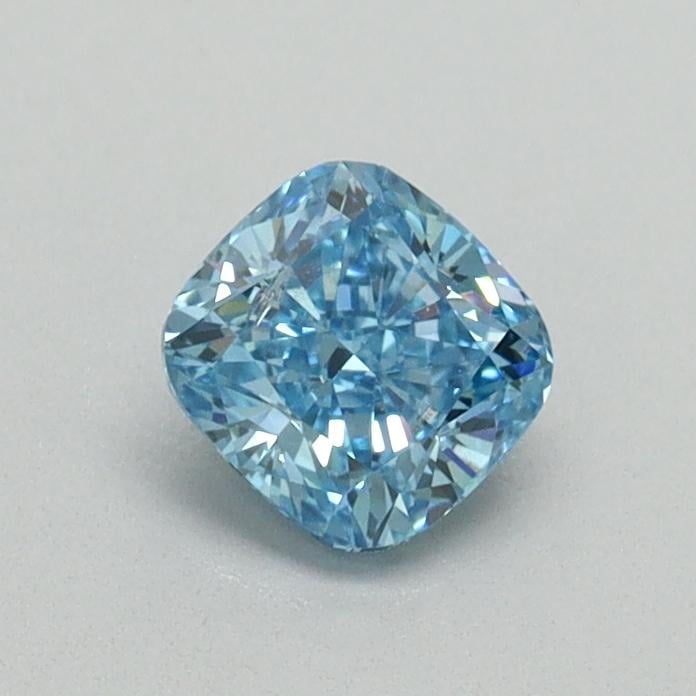 0.51 Ct. Fancy Vivid Blue Cushion Lab Grown Diamond