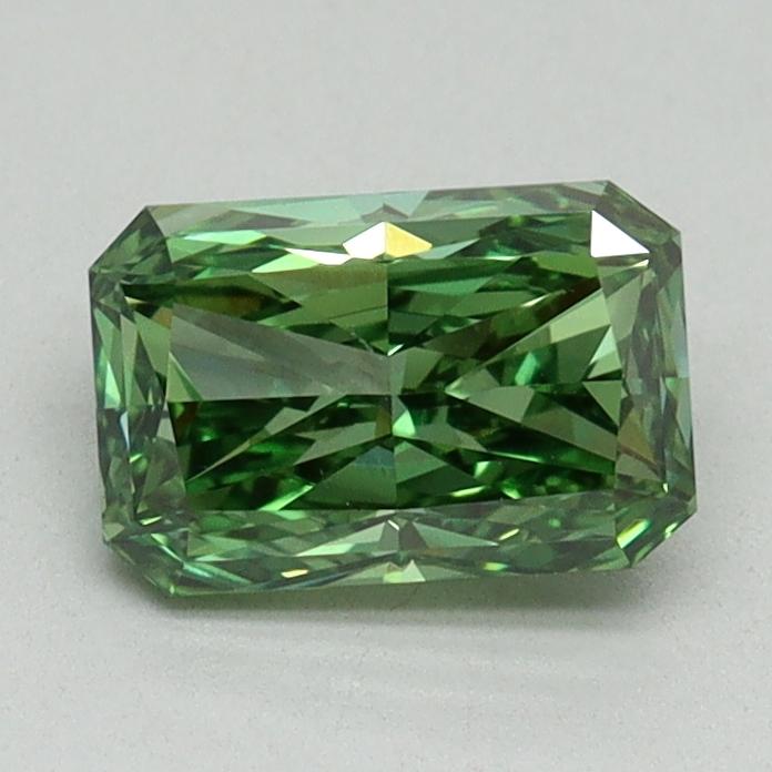 1.00 Ct. Fancy Vivid Green Radiant Lab Grown Diamond
