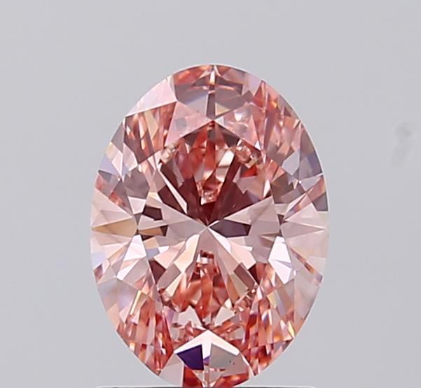 1.07 Ct. Fancy Vivid  Pink Oval Lab Grown Diamond