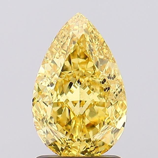 1.65 Ct. Fancy Vivid Yellow Pear Lab Grown Diamond