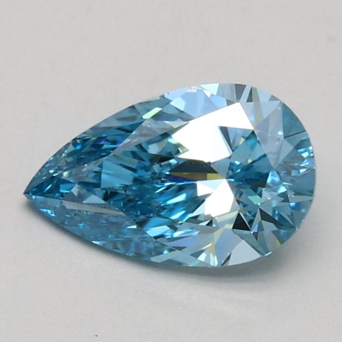 0.58 Ct. Fancy Vivid Blue Pear Lab Grown Diamond