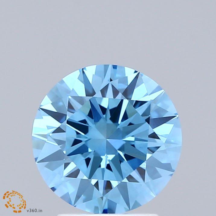 2.00 Ct. Fancy Vivid Blue Round Lab Grown Diamond