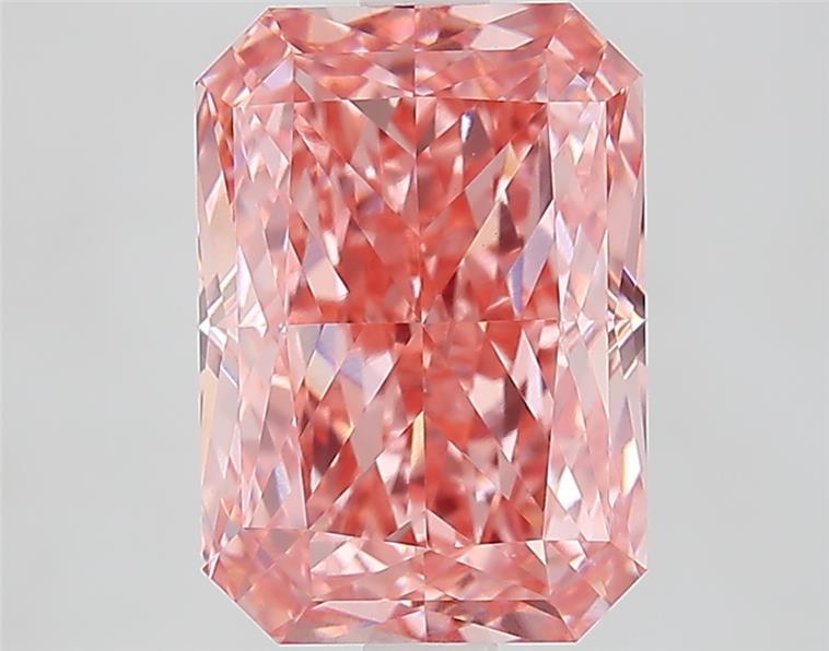 4.02 Ct. Fancy Vivid  Pink Radiant Lab Grown Diamond