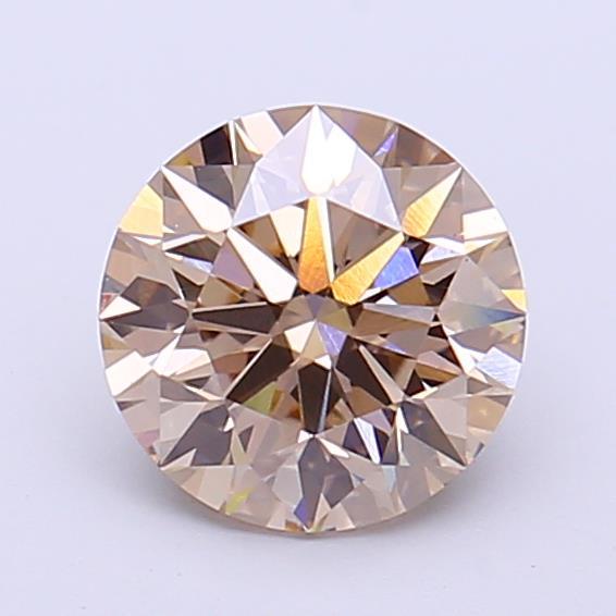 1.29 Ct. Light Brown Round Lab Grown Diamond