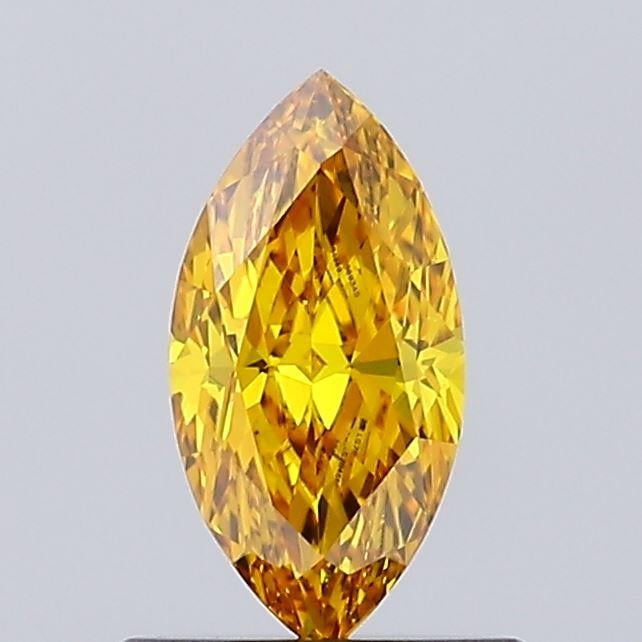 0.58 Ct. Fancy Vivid Orangy Yellow Marquise Lab Grown Diamond
