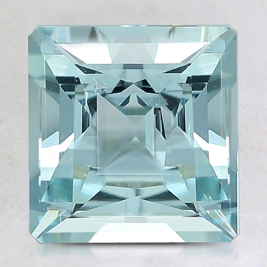 9.6x9.3mm Unheated Princess Aquamarine