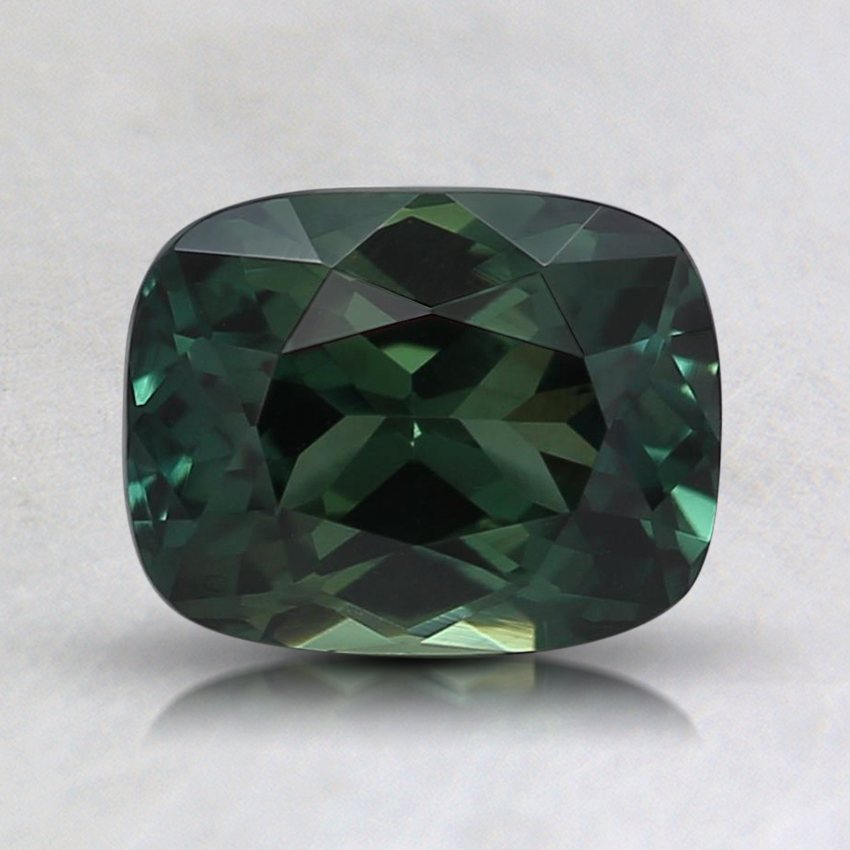 7.1x5.5mm Teal Cushion Sapphire
