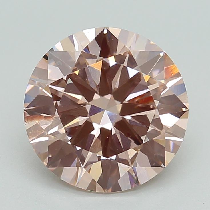 3.02 Ct. Fancy Intense Pink Round Lab Grown Diamond