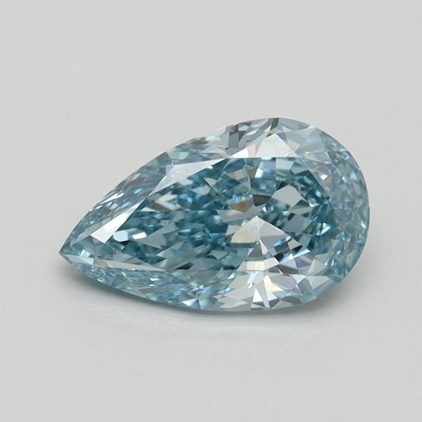 1.00 Ct. Fancy Intense Green Blue Pear Lab Grown Diamond