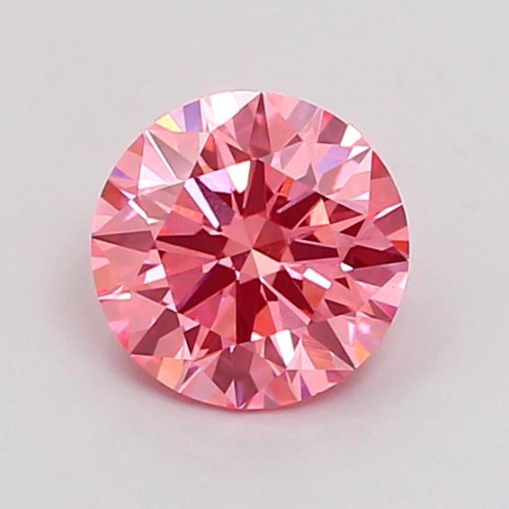 0.81 Ct. Fancy Vivid Pink Round Lab Grown Diamond