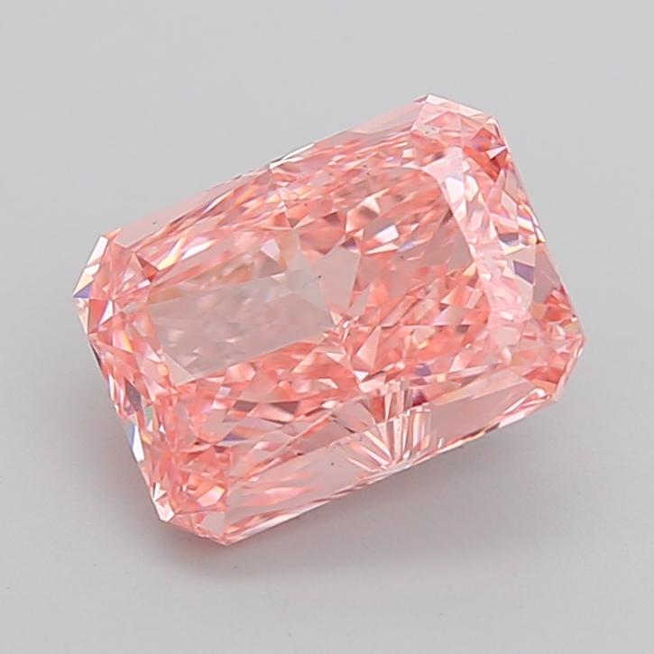 3.42 Ct. Fancy Vivid Pink Radiant Lab Grown Diamond