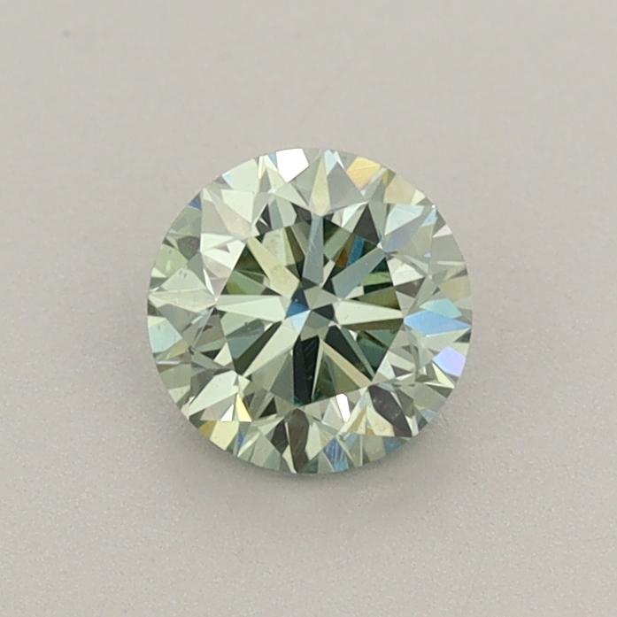 0.55 Ct. Fancy Vivid  Green Round Lab Grown Diamond
