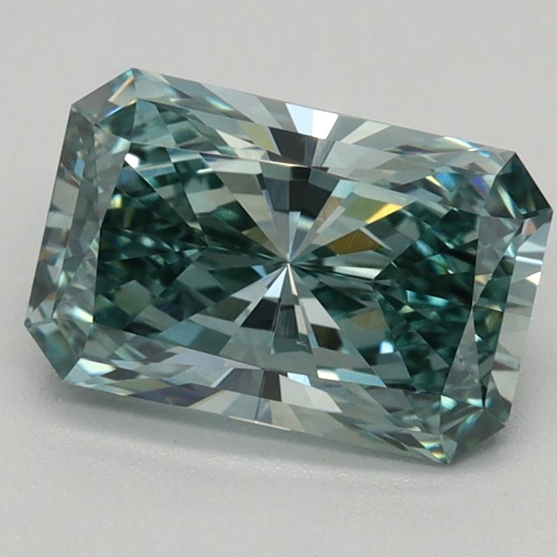 1.02 Ct. Fancy Vivid Green Radiant Lab Grown Diamond