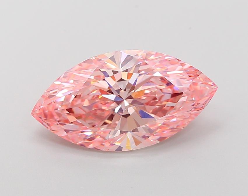 4.06 Ct. Fancy Vivid Pink Marquise Lab Grown Diamond