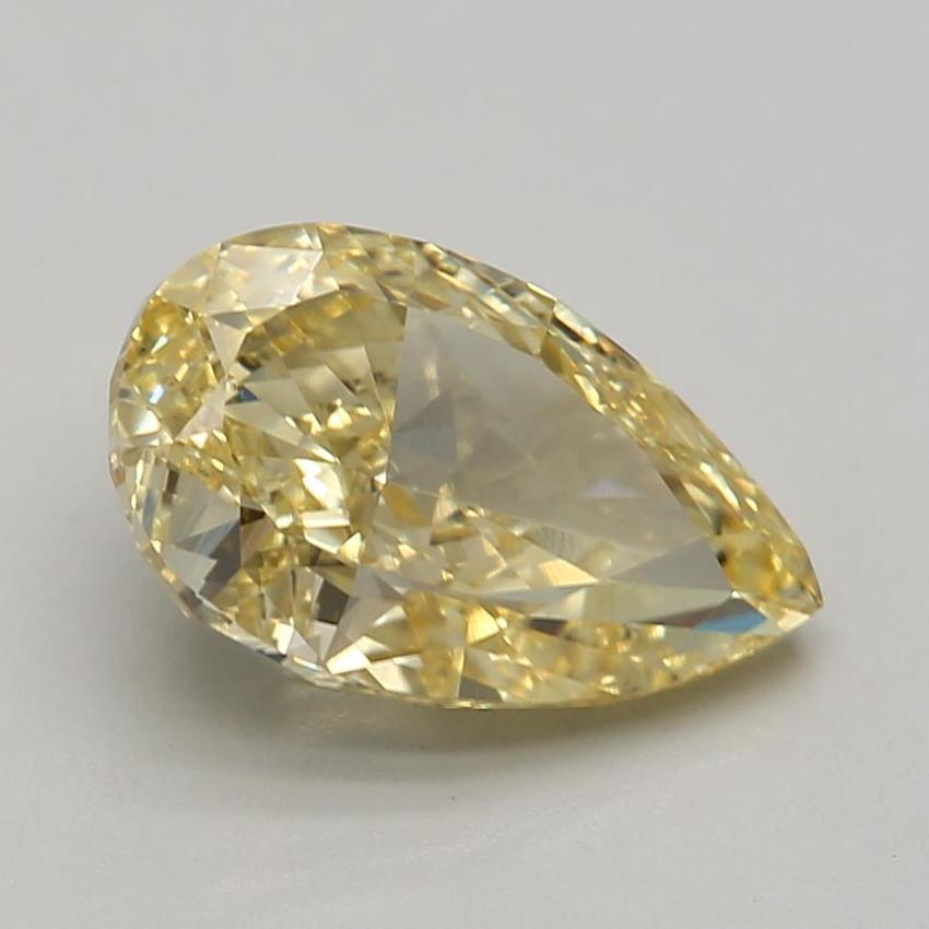 3.14 Ct. Fancy Vivid Yellow Pear Lab Grown Diamond