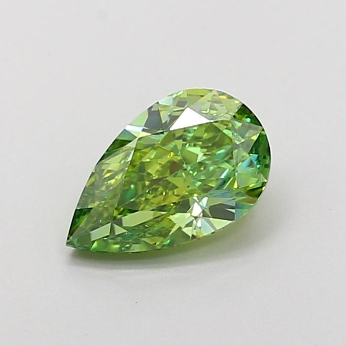 1.01 Ct. Fancy Vivid Green Pear Lab Grown Diamond