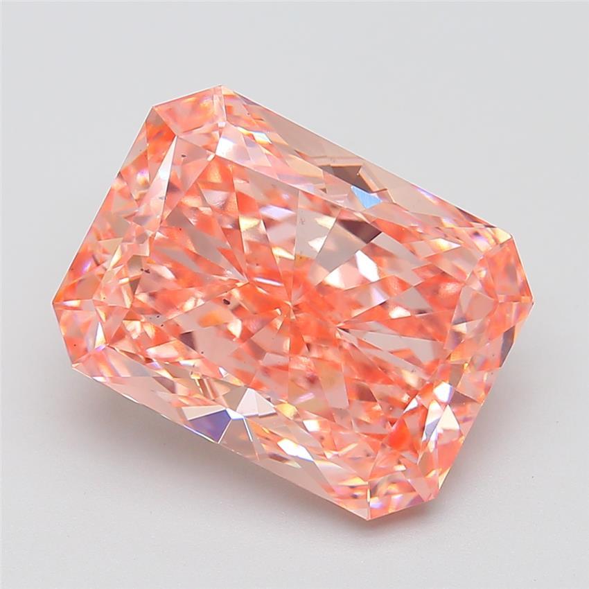 10.03 Ct. Fancy Intense Pink Radiant Lab Grown Diamond