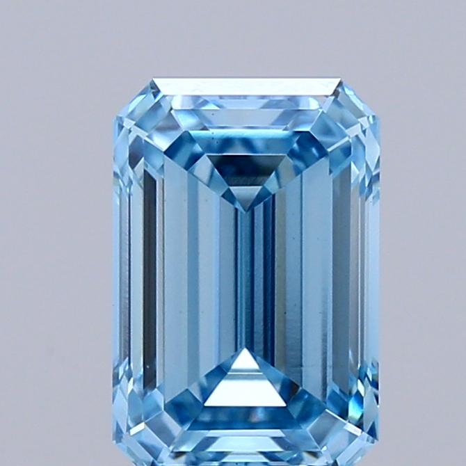 1.12 Ct. Fancy Vivid Blue Emerald Lab Grown Diamond