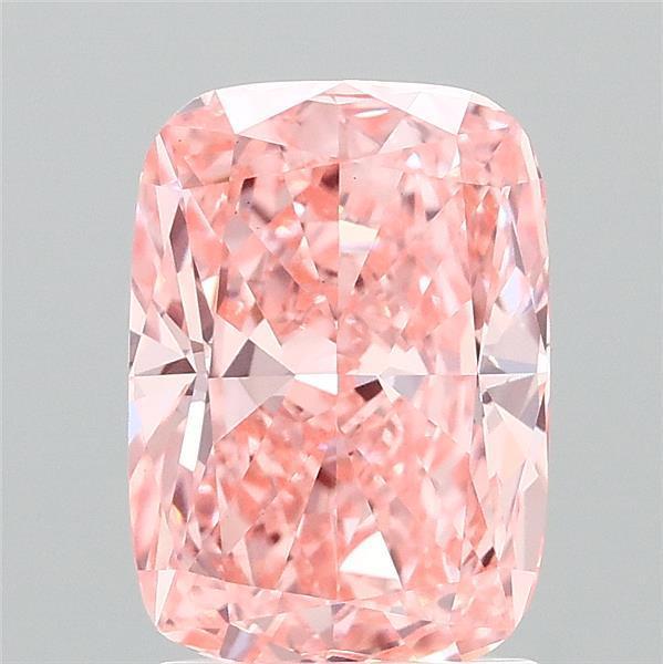 2.04 Ct. Fancy Vivid Pink Cushion Lab Grown Diamond