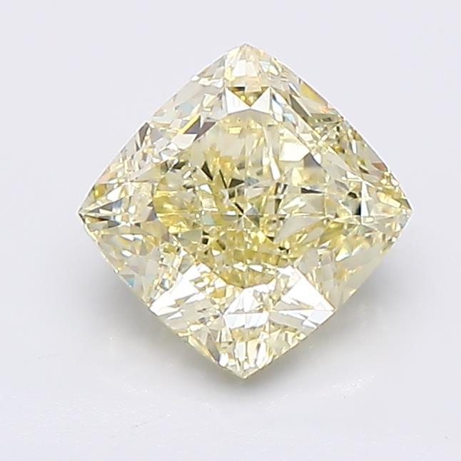 1.58 Ct. Light  Yellow Cushion Lab Grown Diamond
