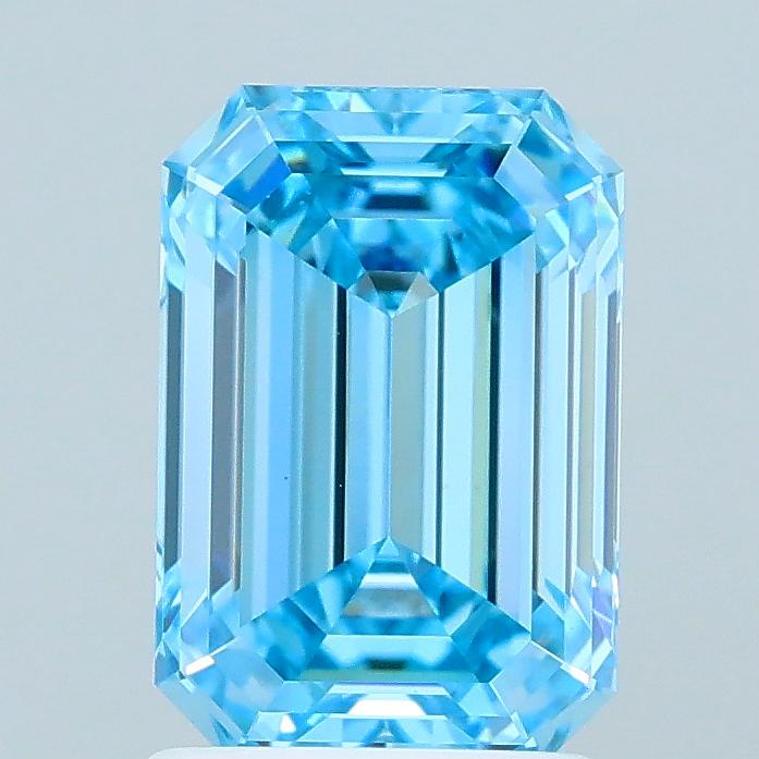 1.74 Ct. Fancy Vivid Blue Emerald Lab Grown Diamond