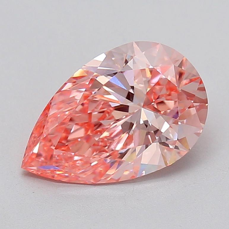 3.02 Ct. Fancy Vivid  Pink Pear Lab Grown Diamond