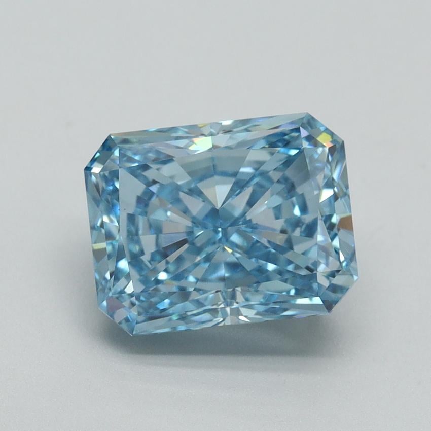 3.01 Ct. Fancy Intense Blue Radiant Lab Grown Diamond