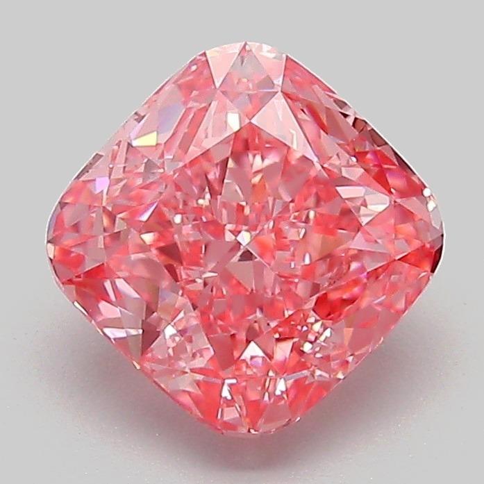 2.03 Ct. Fancy Vivid Pink Cushion Lab Grown Diamond