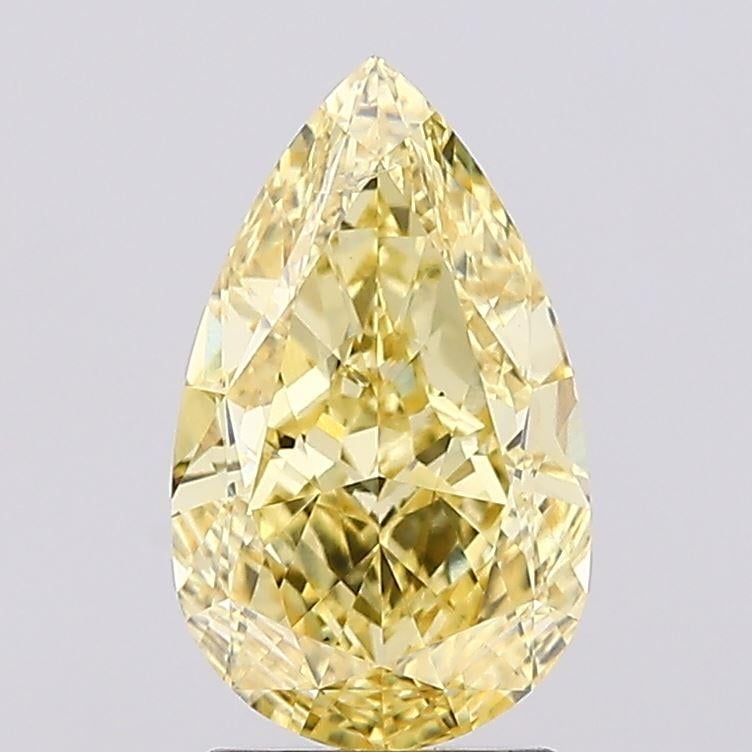 2.27 Ct. Fancy Intense Yellow Pear Lab Grown Diamond