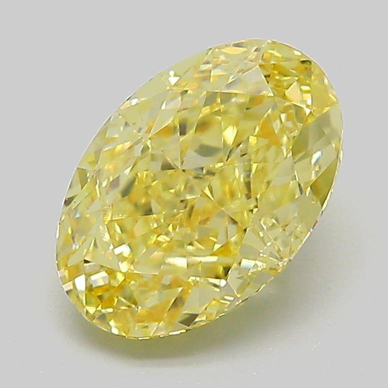 2.27 Ct. Fancy Intense  Yellow Oval Lab Grown Diamond
