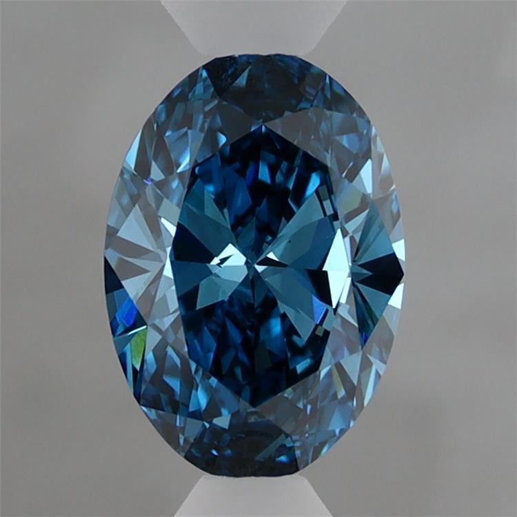 1.01 Ct. Fancy Vivid  Blue Oval Lab Grown Diamond