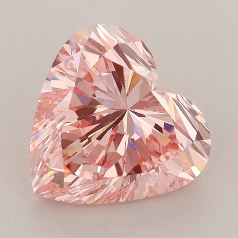 2.38 Ct. Fancy Intense Pink Heart Lab Grown Diamond