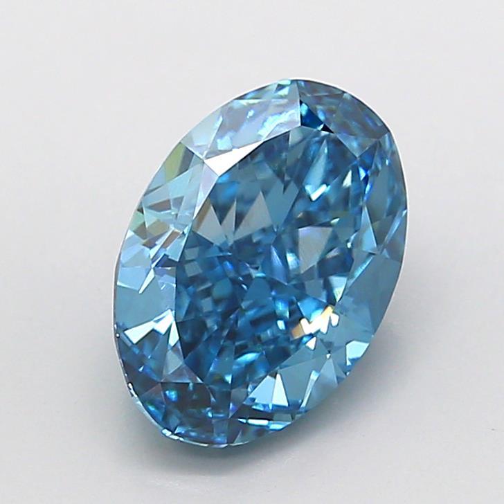 2.06 Ct. Fancy Vivid Blue Oval Lab Grown Diamond