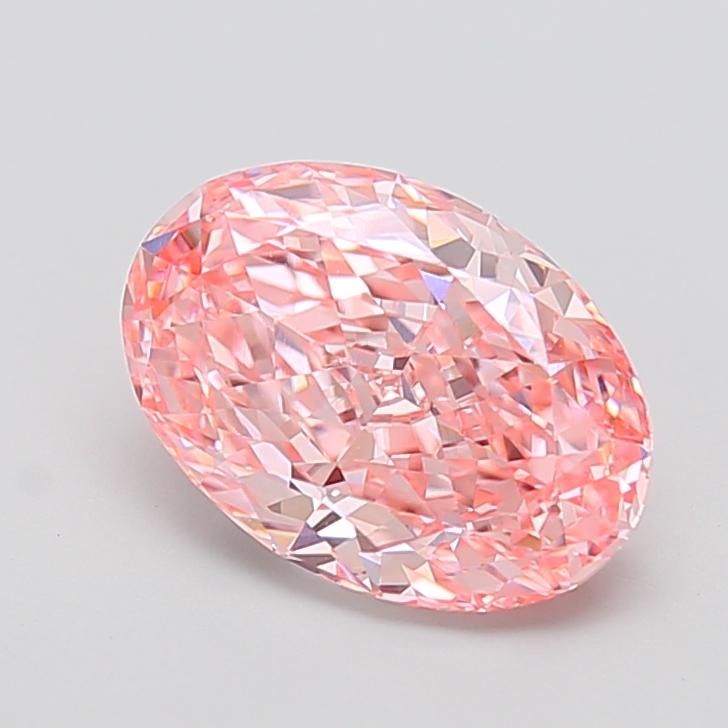3.59 Ct. Fancy Vivid Pink Oval Lab Grown Diamond