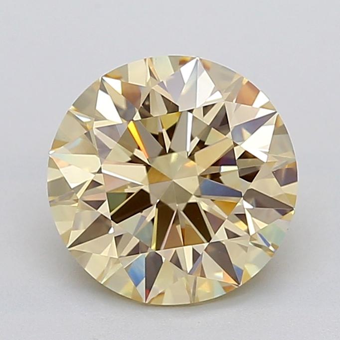 3.09 Ct. Fancy Yellow Round Lab Grown Diamond