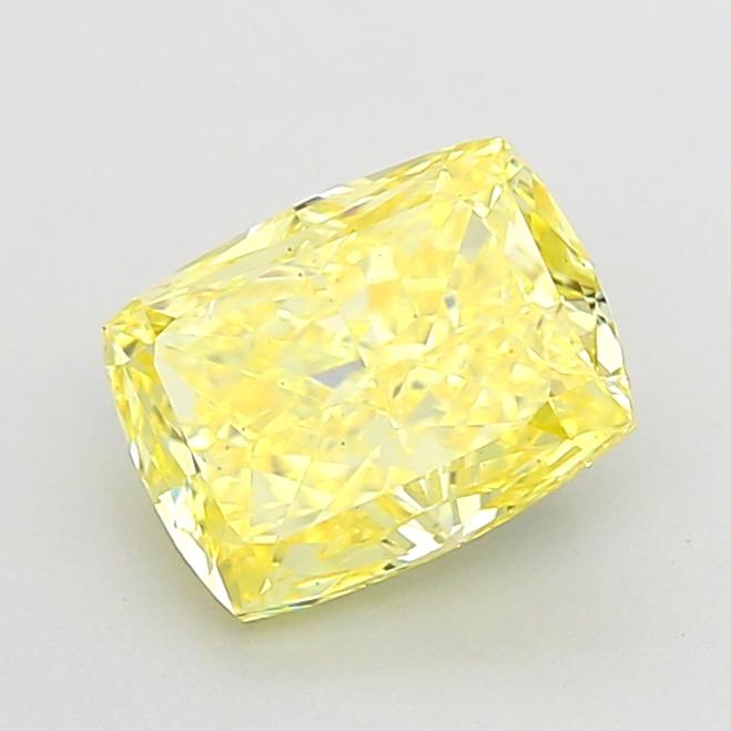 1.51 Ct. Fancy Intense  Yellow Cushion Lab Grown Diamond