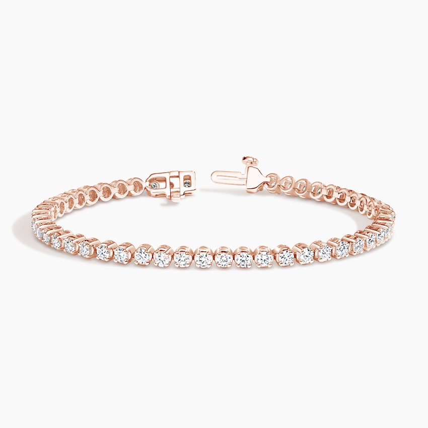 14K Rose Gold 3 Carat Tennis Bracelet - Brilliant Earth