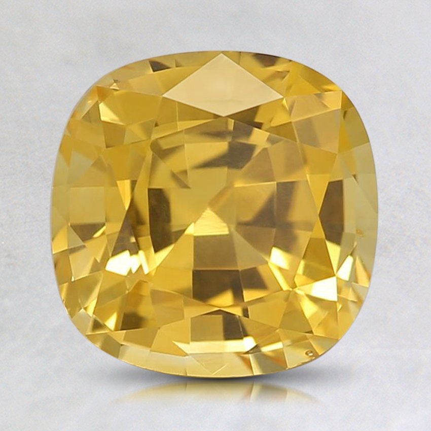 7.8x7.7mm Premium Yellow Cushion Sapphire