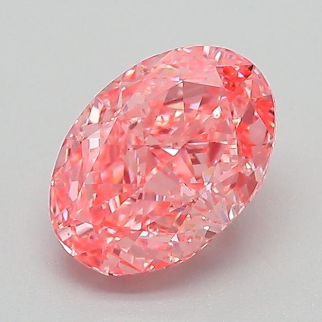 1.24 Ct. Fancy Vivid Pink Oval Lab Grown Diamond