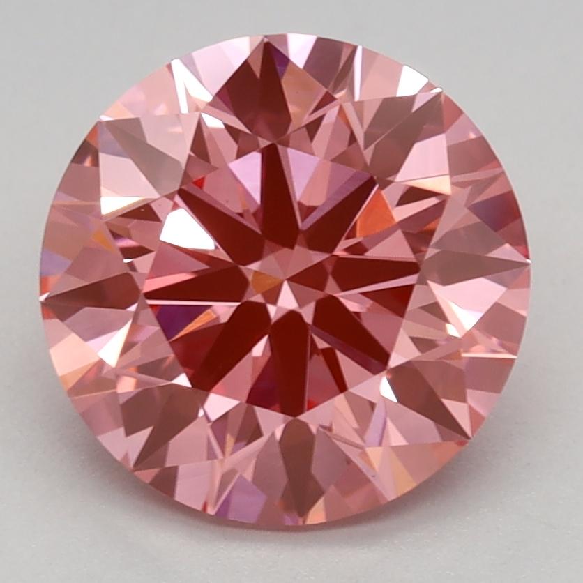 2.14 Ct. Fancy Vivid Pink Round Lab Grown Diamond