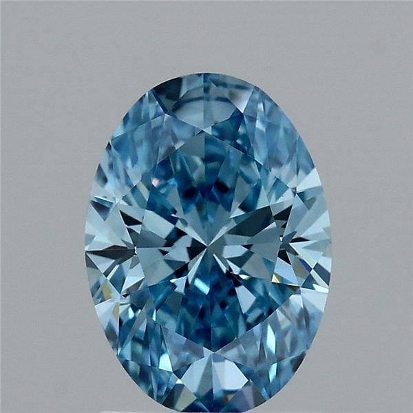 1.53 Ct. Fancy Vivid Blue Oval Lab Grown Diamond