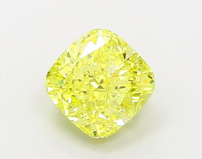 1.23 Ct. Fancy Vivid Yellow Cushion Lab Grown Diamond