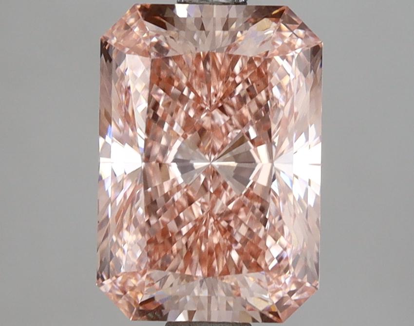 3.05 Ct. Fancy Vivid Pink Radiant Lab Grown Diamond