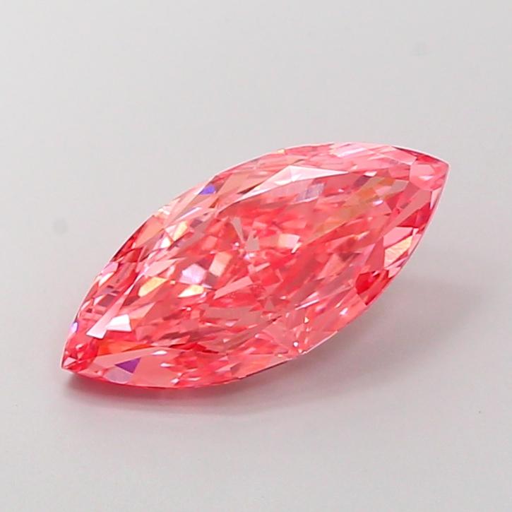 3.52 Ct. Fancy Vivid Pink Marquise Lab Grown Diamond