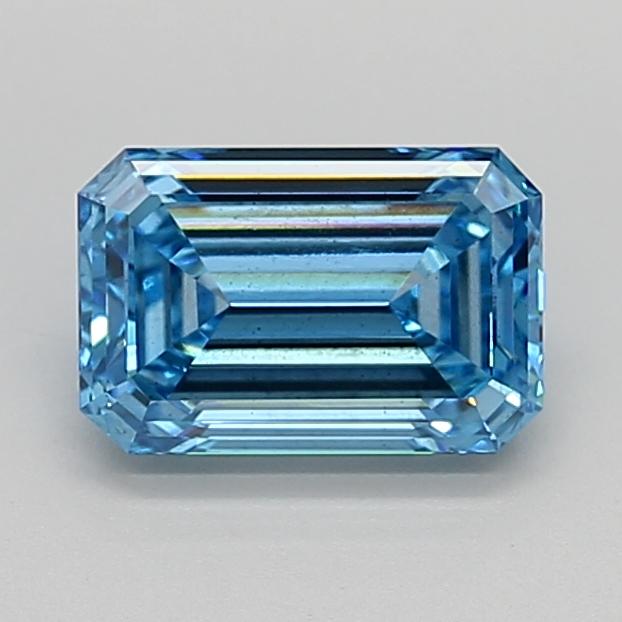 1.85 Ct. Fancy Vivid  Blue Emerald Lab Grown Diamond