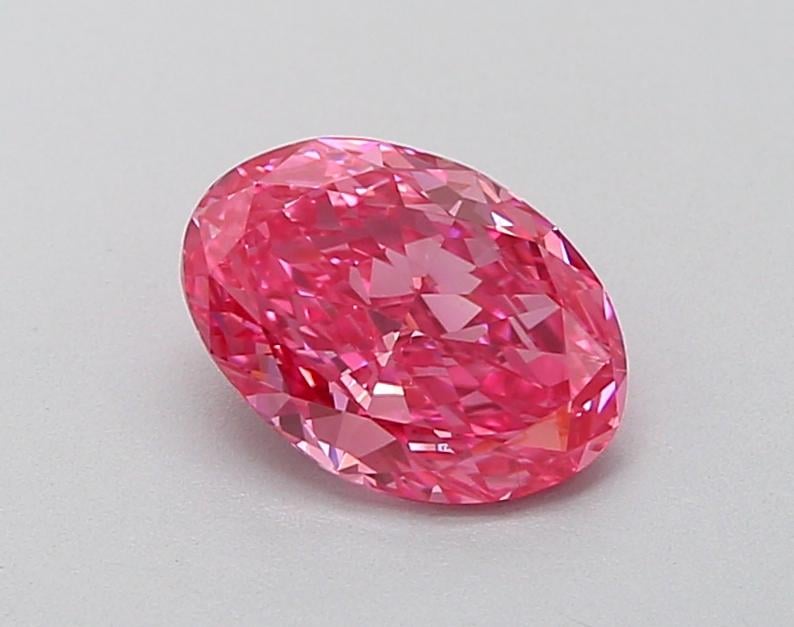 1.08 Ct. Fancy Vivid  Pink Oval Lab Grown Diamond
